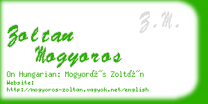 zoltan mogyoros business card